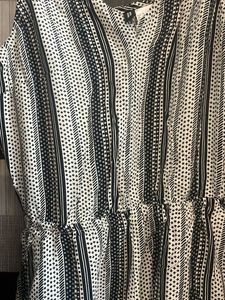 Striped Black &amp; White Romper