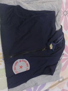 Grey T-Shirt &amp; Navy Top
