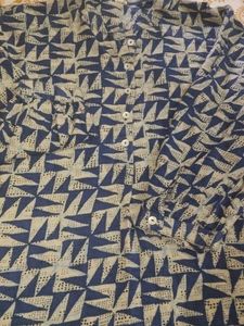 Stylish Blue Geometric Print Kurta