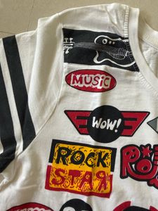 Graphic Print White T-Shirt