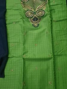 Boutique Col   Dress Material Self Design Pure Cot