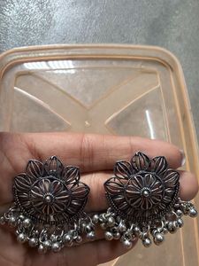Designer Jhumka Earrings with Pearls
