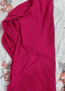 peter England Men's Red Long Sleeve Polo