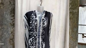 I. Stylish Black &amp; White Printed Dupatta