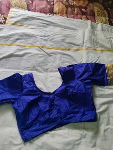 two no lining blouse with silk like borders