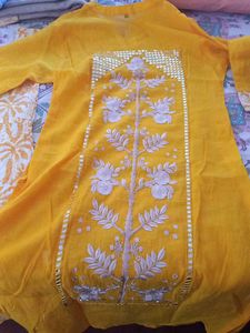 Elegant Yellow Kurti ( 2 piece Kurta)