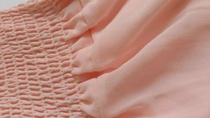 Peach Peplum Off-Shoulder Top