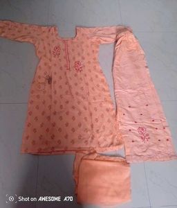 Peach Embroidered Salwar Kameez