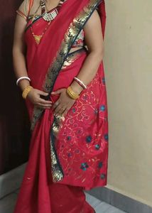 Red Festive Wear Saree