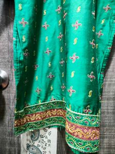 Emerald Green Kurta with Embroidery