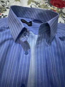 Men's Blue Striped Shirt