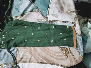 Green Bandhani Print Kurta