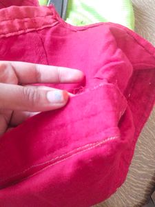 Elegant Red Embroidered Blouse