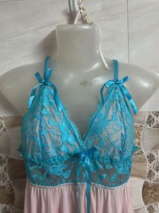Beautiful Blue Lace Nightgown