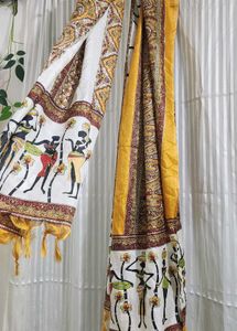 Embroidered Dupatta with Tassels