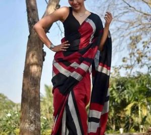 Elegant Striped Saree