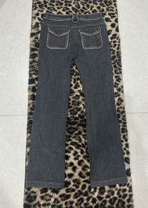 Y2k Black Straight Fit Low Rise Jeans
