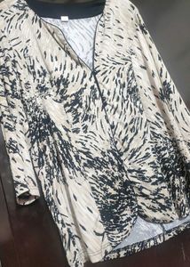 Black &amp; Cream Printed Top For Girl &amp; Woman 42 Bust