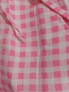 Pink Gingham Fashion Pants