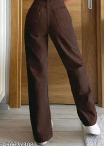 Stylish Wide Leg Brown Pants