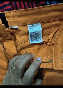 H&amp;M High Waisted Wide Leg Orange Jeans