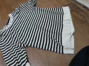 Comfortable Black Striped Pants