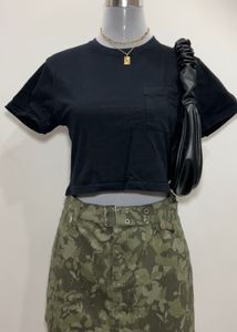 REMERA Korean Pocket Crop T-shirt