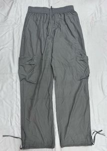 H&M Cargo Parachute Pants Grey | Utility Wide Leg