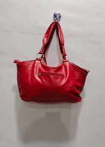 Chic Red Bow Shoulder Bag