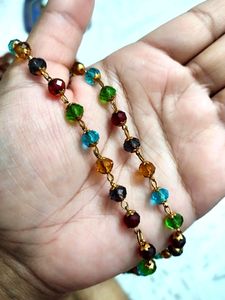 Multicolored Beads Crystal Necklace