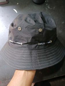 Unisex reversible Grey and black Bucket Hat