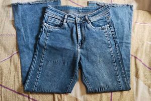 Stylish Blue Flared Jeans