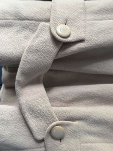 Cream Textured Cropped Jacket