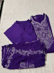 Purple Kurta Set with Dupatta