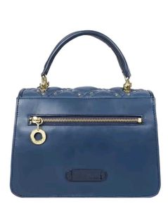 Stylish Quilted hidesign Blue Handbag