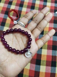 Beaded Bracelet with shell Charm