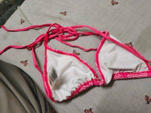 Pink Chevron Bikini Top