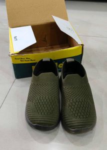 Comfortable Green Knit Slip-On Shoes