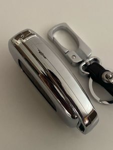 Chrome Car Key Case with Keychain