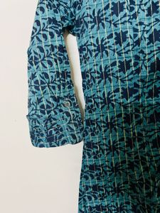Blue Floral Print Kurta❣️