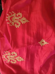 Elegant Red Silk Saree