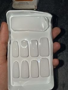 Brown Checkered Press-On Nails