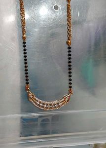 Elegant Crescent Diamond Mangalsutra