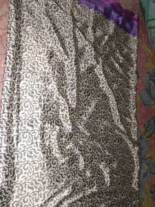 Elegant Printed Saree with Purple Border