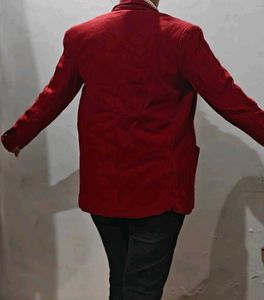 Red Casual Blazer