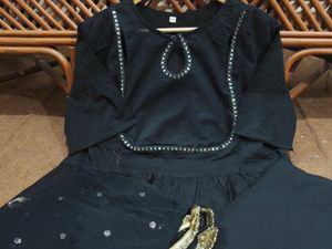 Elegant Black Kurta Set with Dupatta