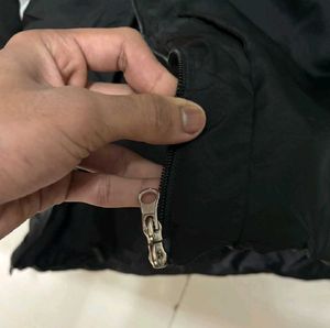 Heavy-Duty Black Puffer Windbreaker
