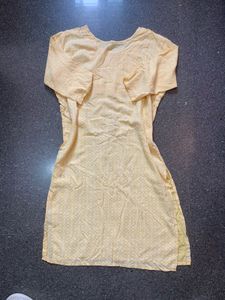 Butter Yellow Printed Kurta