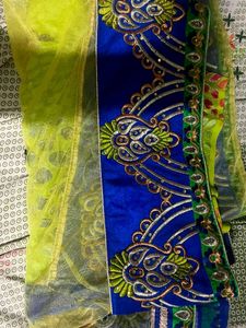 Embroidered Lehenga style saree (ready to wear)