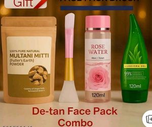 De-tan Face Pack Combo Kit